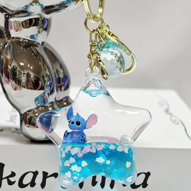 Five-Pointed Star Liquid Keychain Five-Pointed Star Liquid Keychain